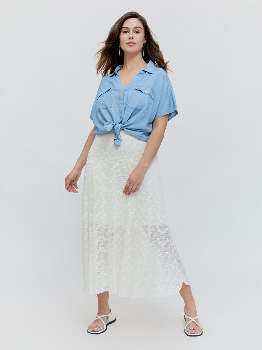 BLUSA TENCEL Mid blue image number null