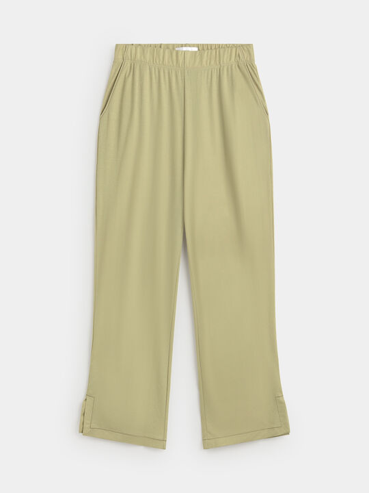 PANTALON ABERTURAS Verde salvia image number null
