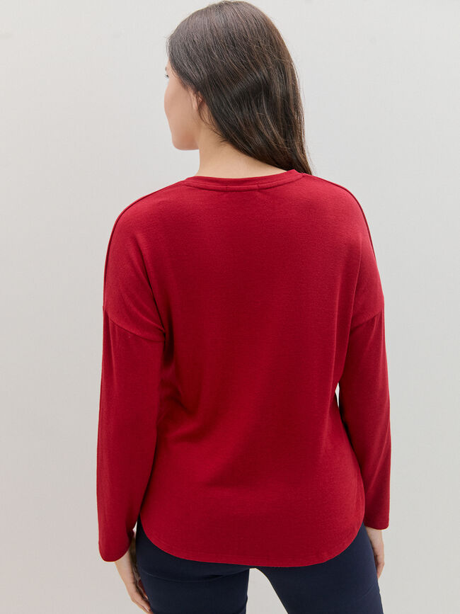 CAMISETA MANGA LARGA Rojo