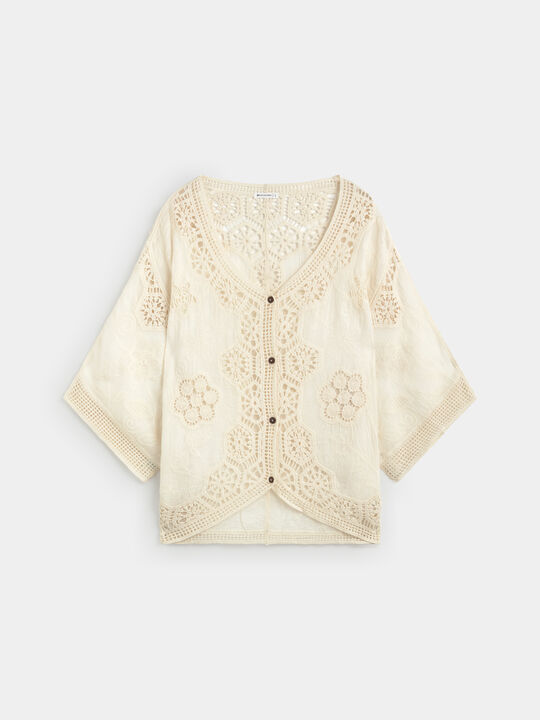 CARDIGAN CROCHET Crudo image number null