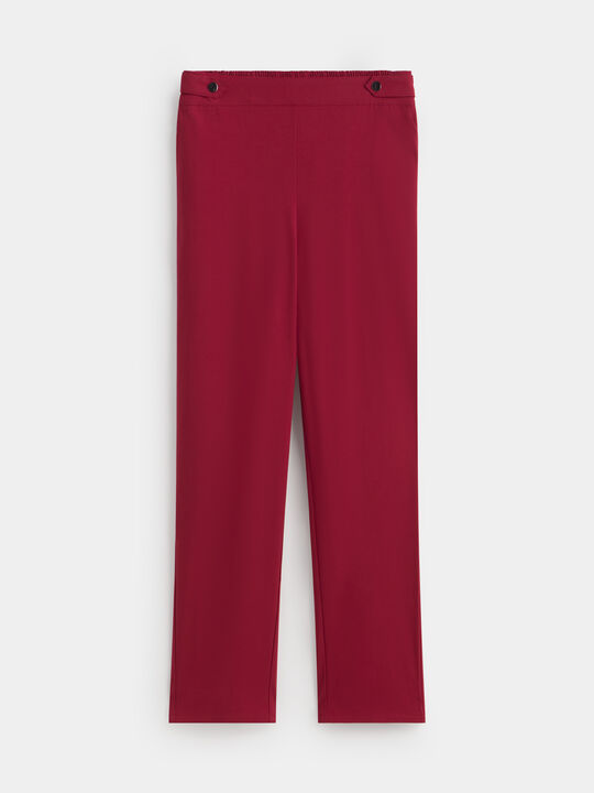 PANTALON JOGGER BOTONES Dark Cherry image number null