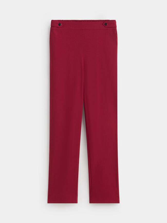 PANTALON JOGGER BOTONES Dark Cherry