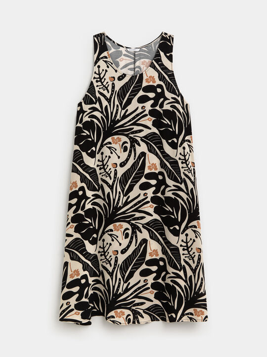 VESTIDO BASICO CORTO Crudo image number null