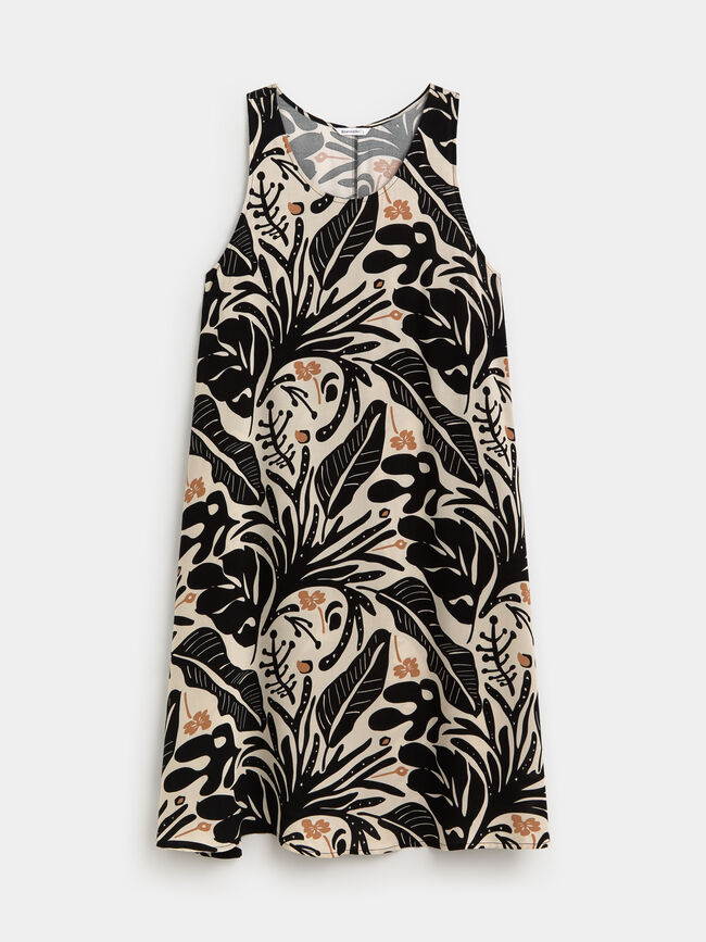 VESTIDO BASICO CORTO Crudo