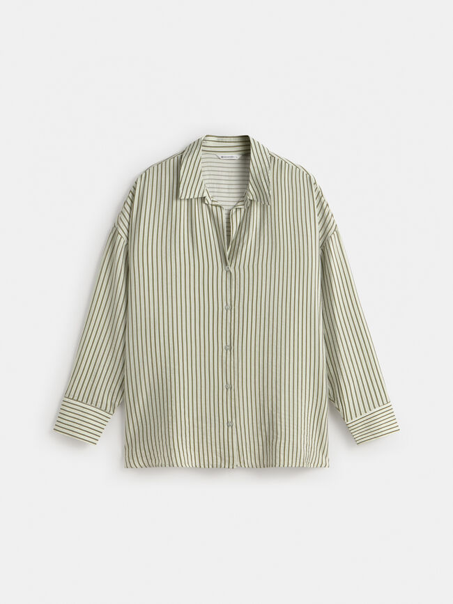 CAMISA RAYA ML Verde