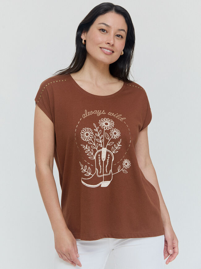 CAMISETA POSICIONAL Marron chocolat