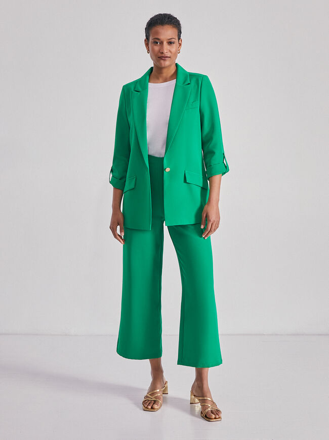 Blazer basica con forro Verde