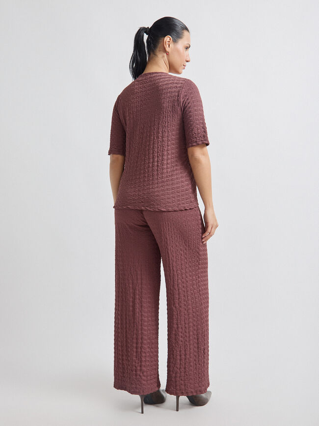 CAMISETA LAZOS TEXTURA Marron