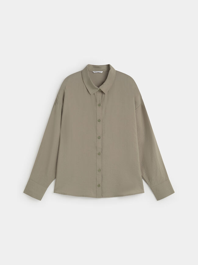 CAMISA B&Aacute;SICA kaki claro