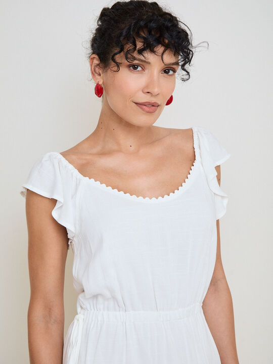 VESTIDO BLANCO FORNITURAS Blanco Optico image number null