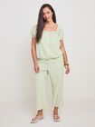 PANTALON  VICHY kaki claro
