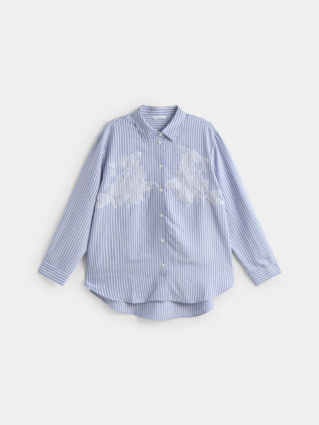 CAMISA APLIQUE BORDADO Blanco Optico