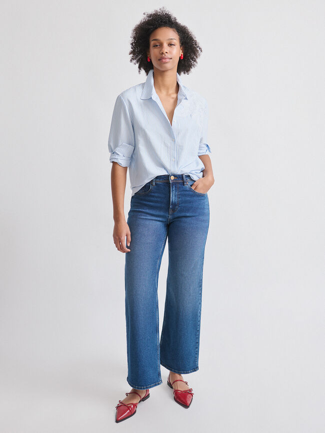 CAMISA APLIQUE BORDADO Blanco Optico