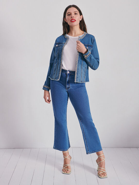 CAZADORA DETALLE TWEED Mid blue image number null