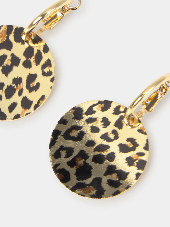 PENDIENTES ESTAMPADO ANIMAL Oro