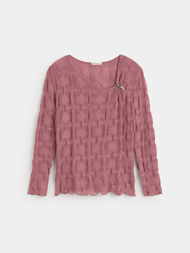 CAMISETA CALADA FORNITURA M/LARGA Maquillaje Oscu