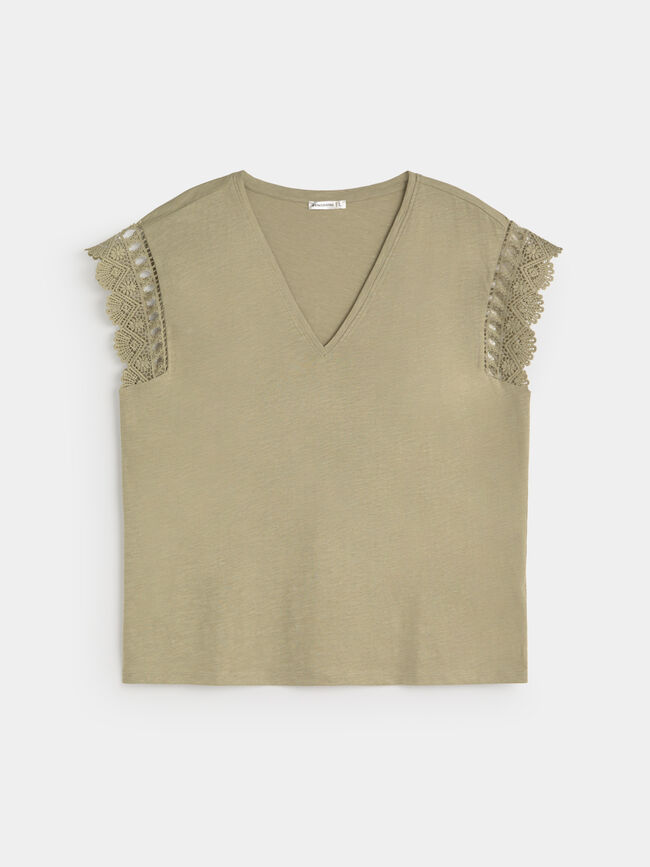 CAMISETA DETALLE Kaki