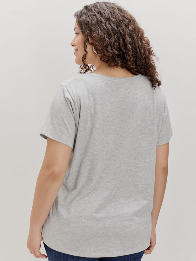 CAMISETA BRILLO PLATEADO Gris