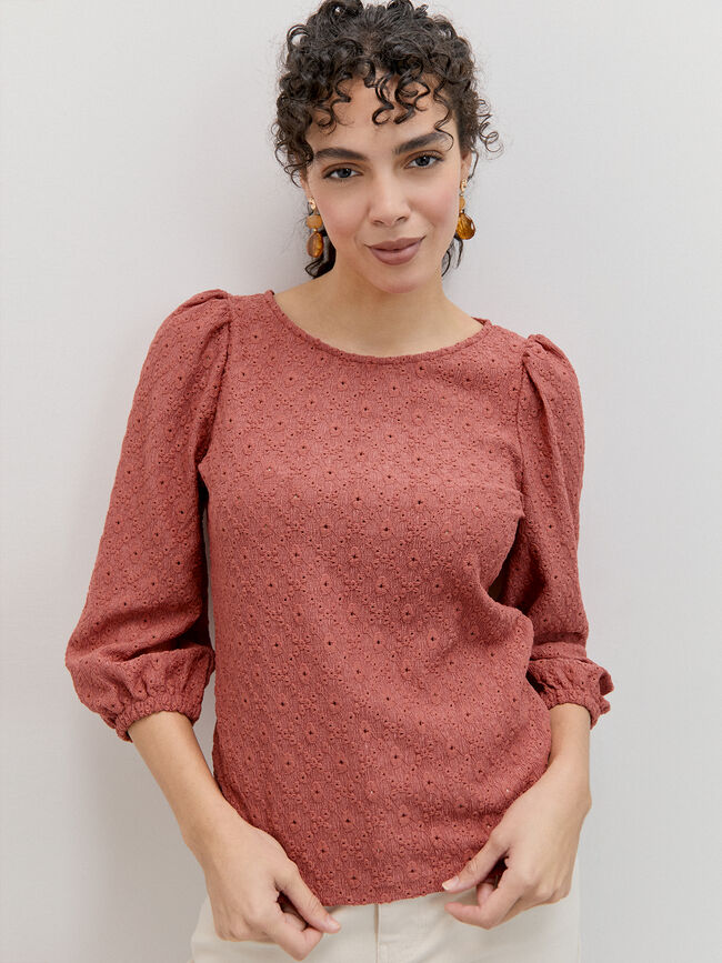 CAMISETA GLOBO LACE ROSA antique pink