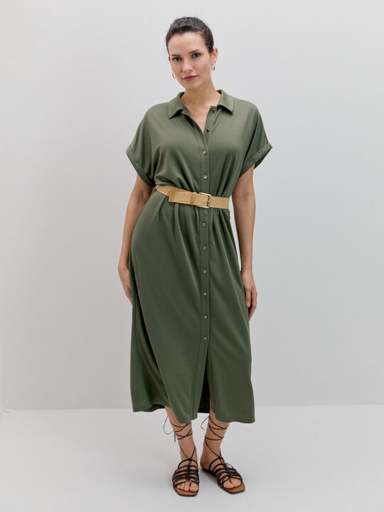 VESTIDO CAMISERO MODAL Bosque image number null