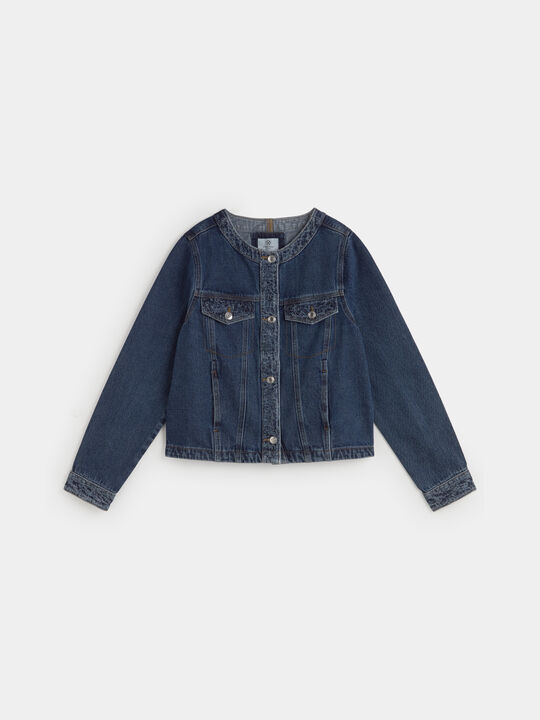 CHAQUETA CORTA DETALLES Dark blue image number null