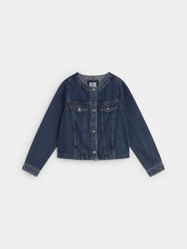 CHAQUETA CORTA DETALLES Dark blue