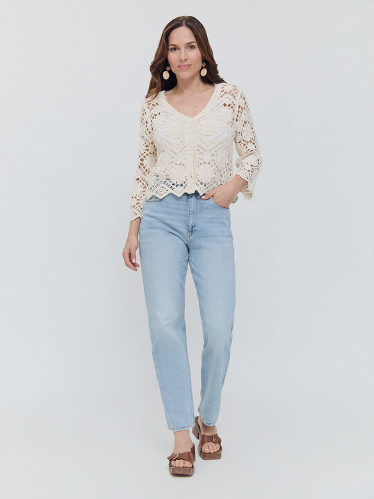CARDIGAN CROCHET Crudo image number null