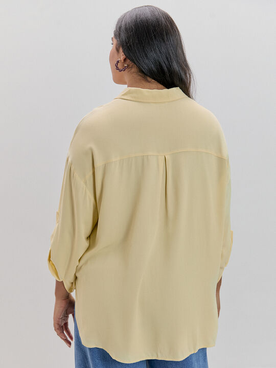 CAMISA MANGA LARGA Amarillo Pastel image number null