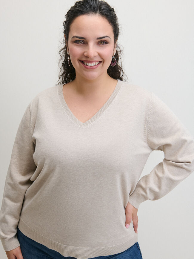JERSEY CUELLO PICO Beige
