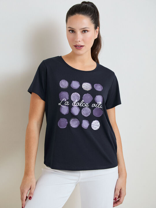 CAMISETA DOLCE VITA Azul Marino image number null
