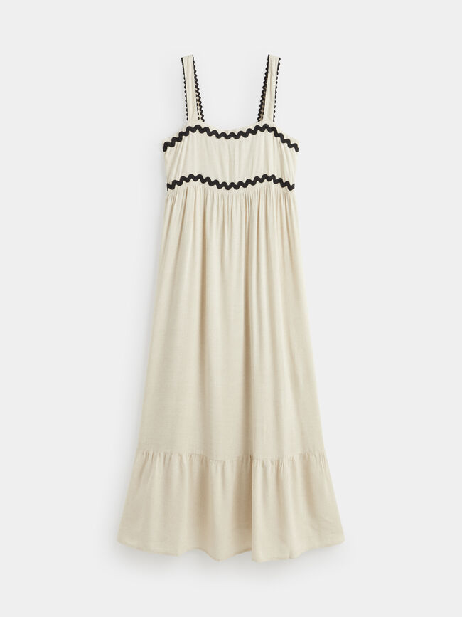 VESTIDO DETALLE ONDULINA Beige