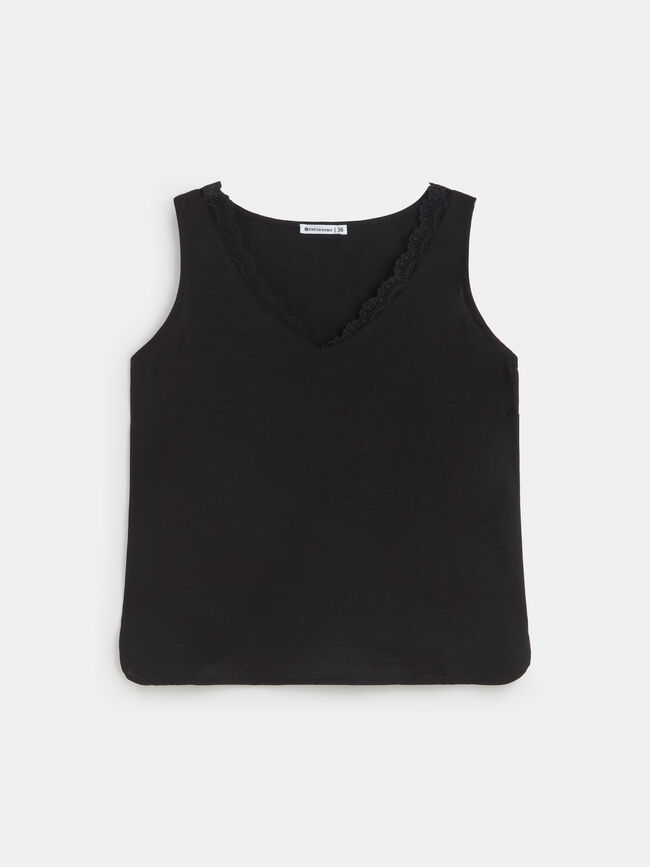 TOP LENCERO PICO Negro