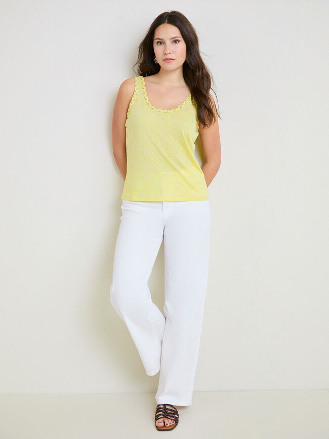 TOP DETALLE ESCOTE Amarillo Pastel