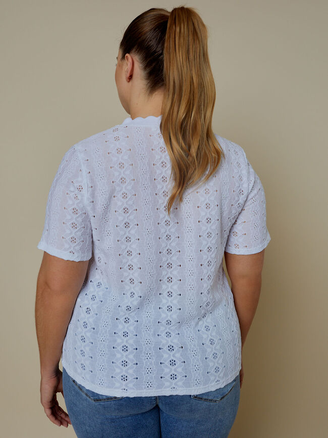 camiseta troquelada Blanco Optico