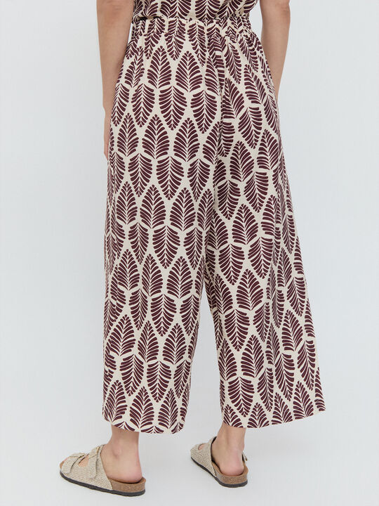 PANTALON RECTO ESTAMPADO Marron image number null