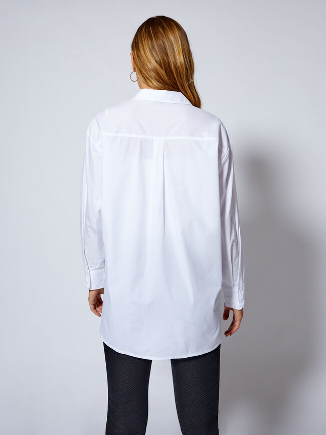 Blusa popelin Blanco Optico
