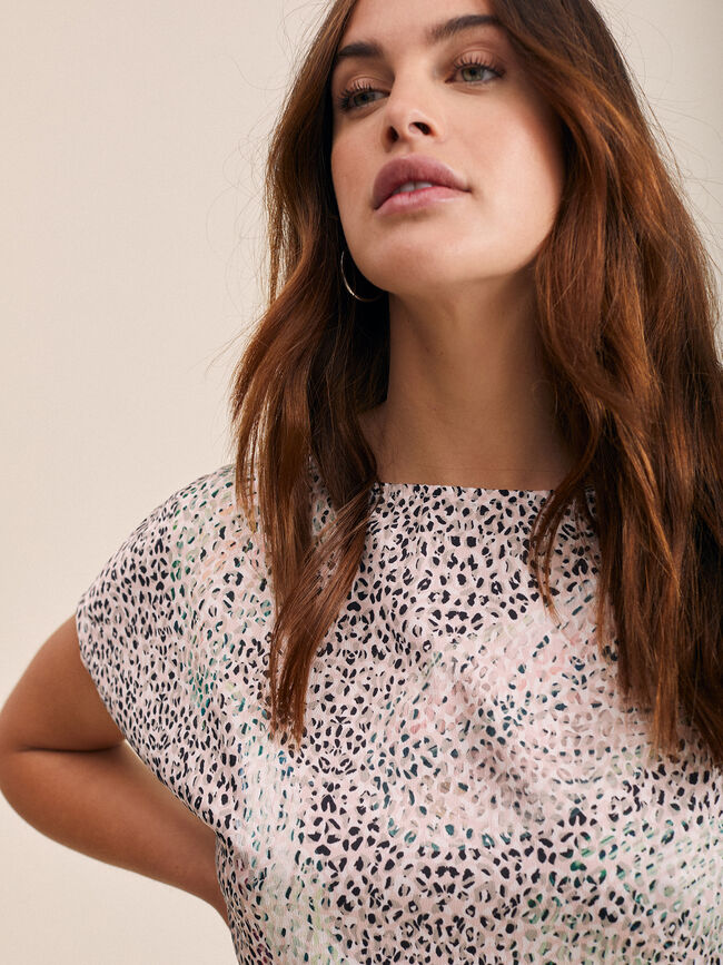 Camiseta estampado animal Blanco Optico