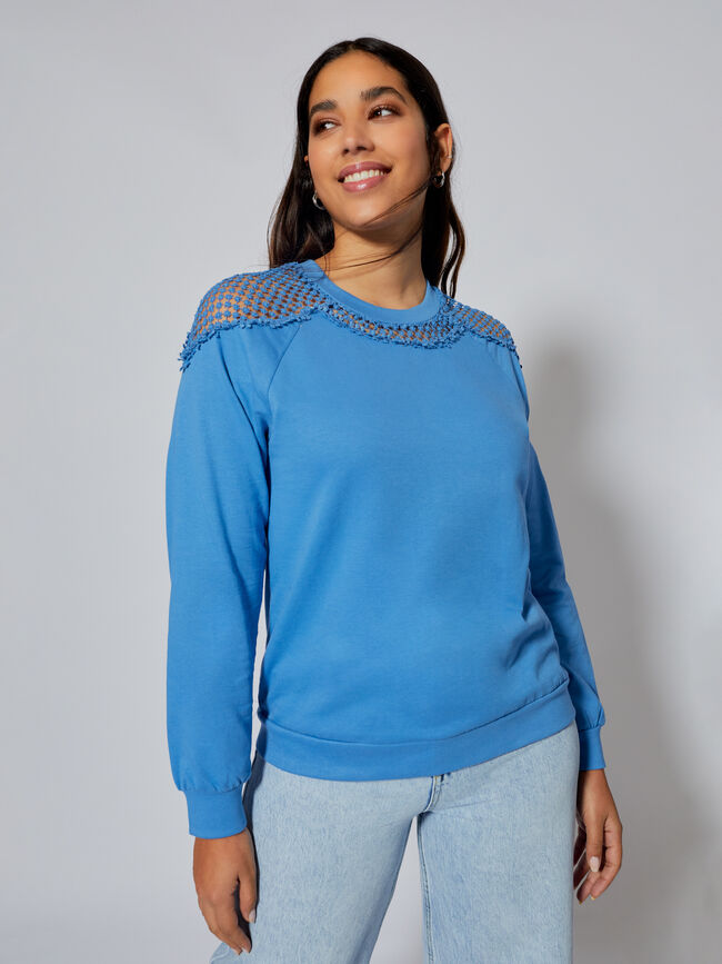 Sudadera detalle hombro Azulon