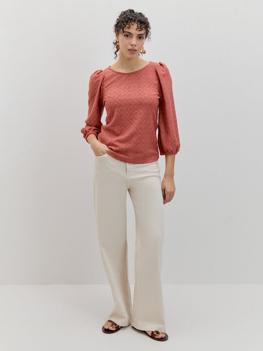 CAMISETA GLOBO LACE ROSA antique pink image number null