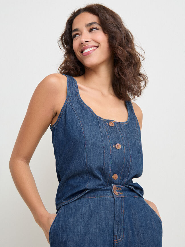 TOP ESCOTE CUADRADO Rinse Wash