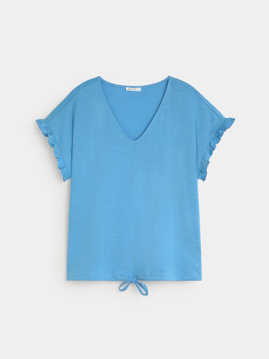 CAMISETA DETALLE LAZADA Azul Brillante image number null