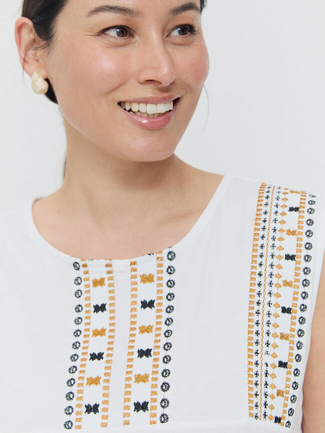 TOP BORDADO Blanco Optico