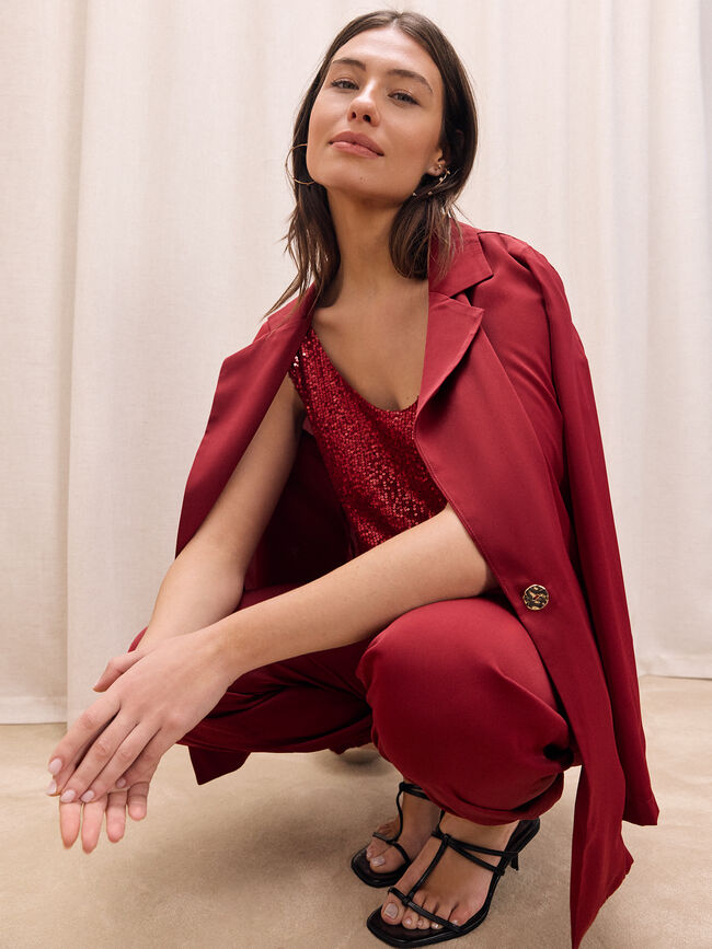 TOP LENTEJUELAS Rojo