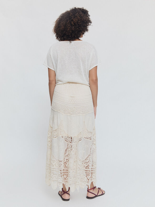 FALDA DE CROCHET Crudo