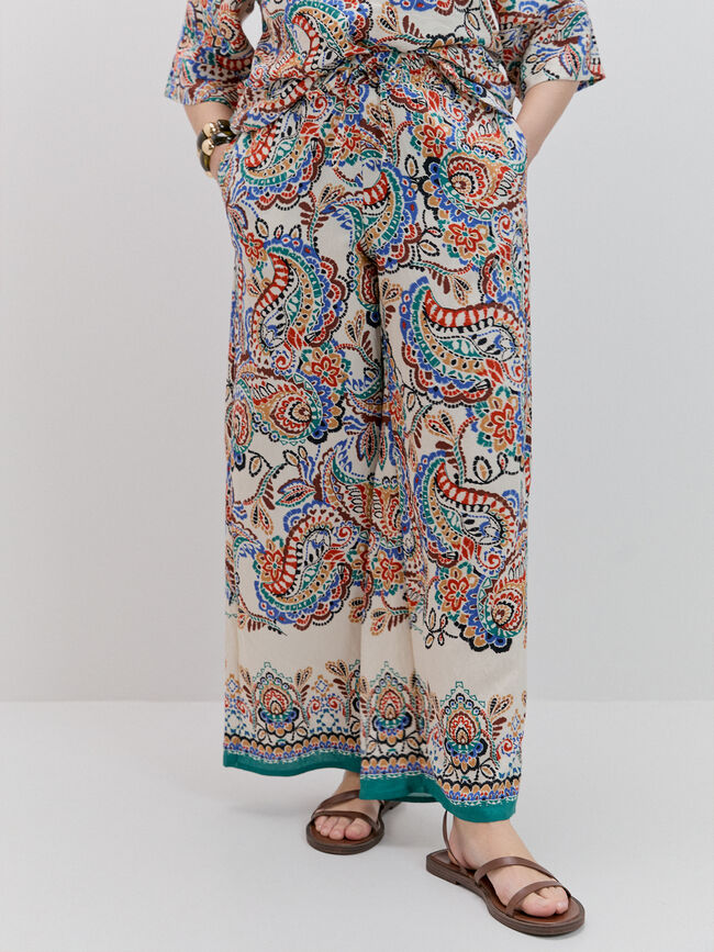 PANTAL&Oacute;N ANCHO GOMA Crudo