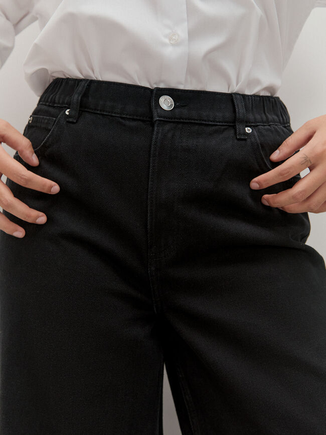 SUPER WIDE LEG GOMA Negro