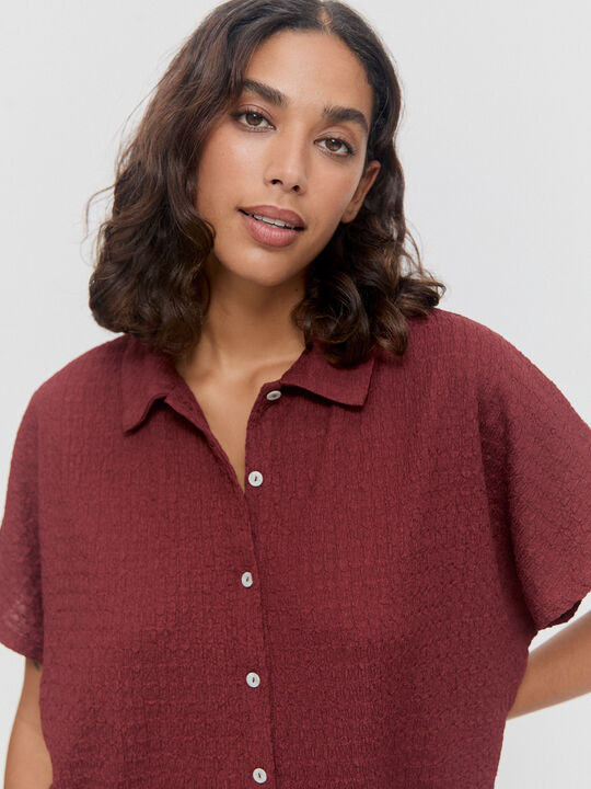 CAMISA BOTONES ROJO MARTE image number null