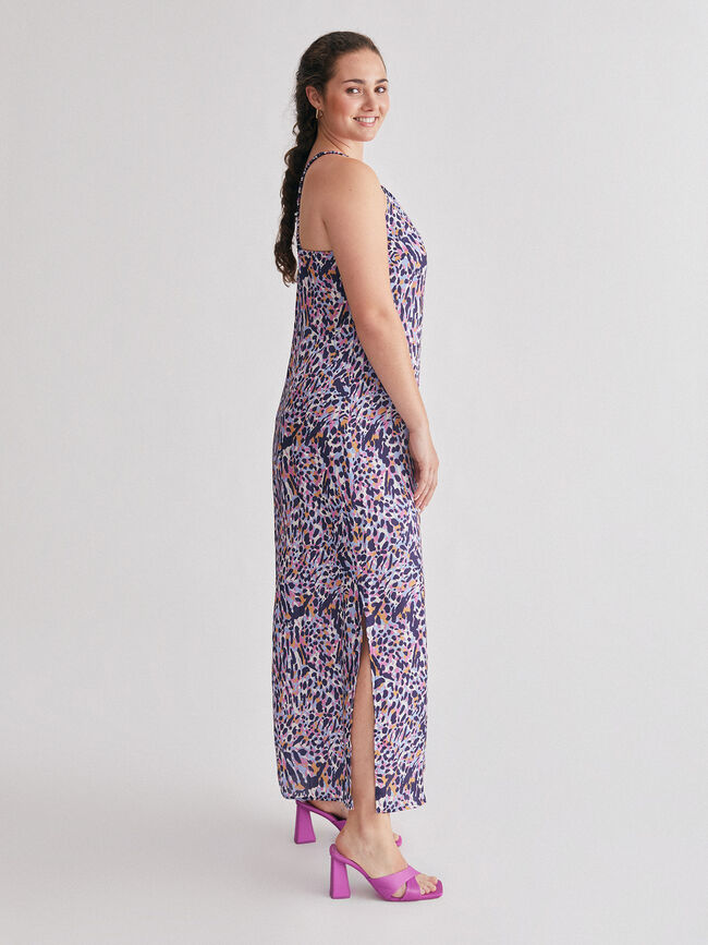 Vestido tirante fruncido Malva Empolvado