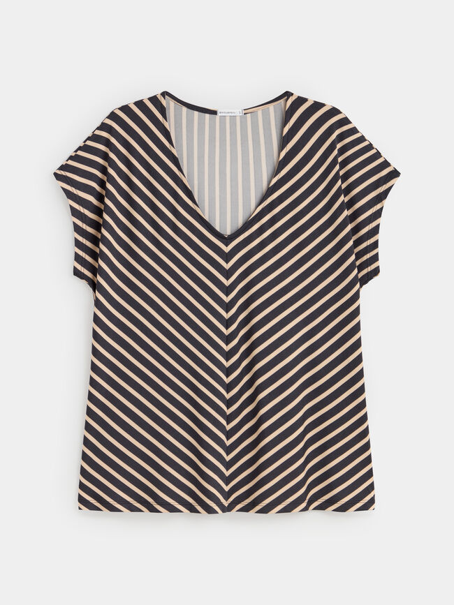 CAMISETA RAYAS PIEDRA OSCURO