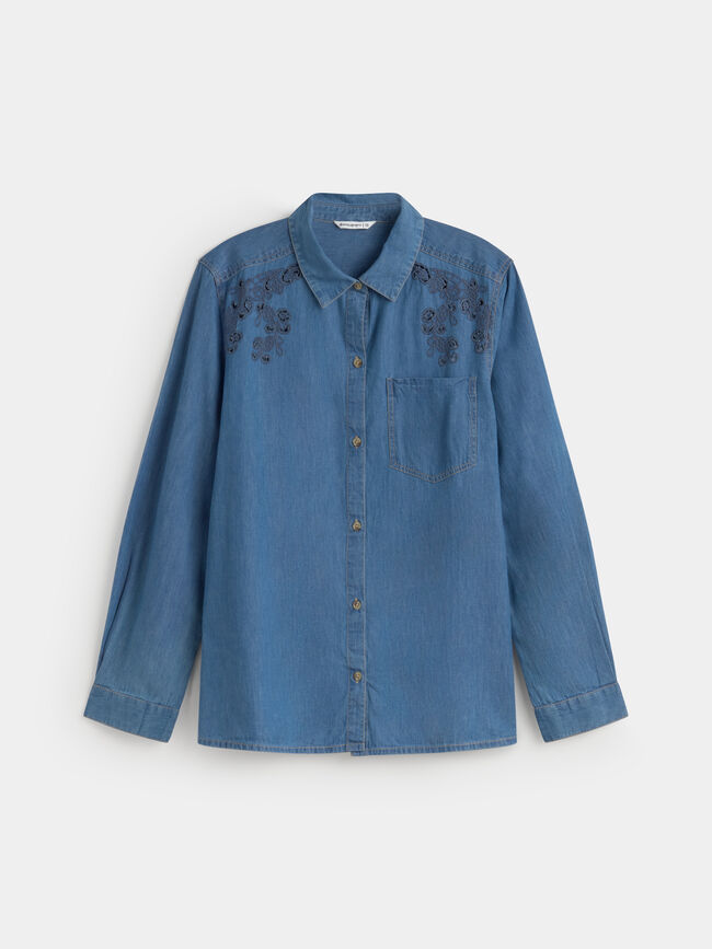 CAMISA VAQUERA TROQUELADA Mid blue